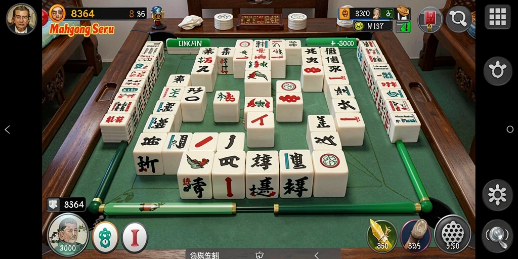 Tampilan menarik dari gameplay Mahjong di 8364.