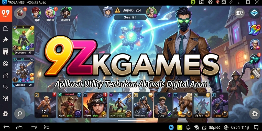 Tampilan antarmuka aplikasi Utility 9ZKGAMES yang intuitif.