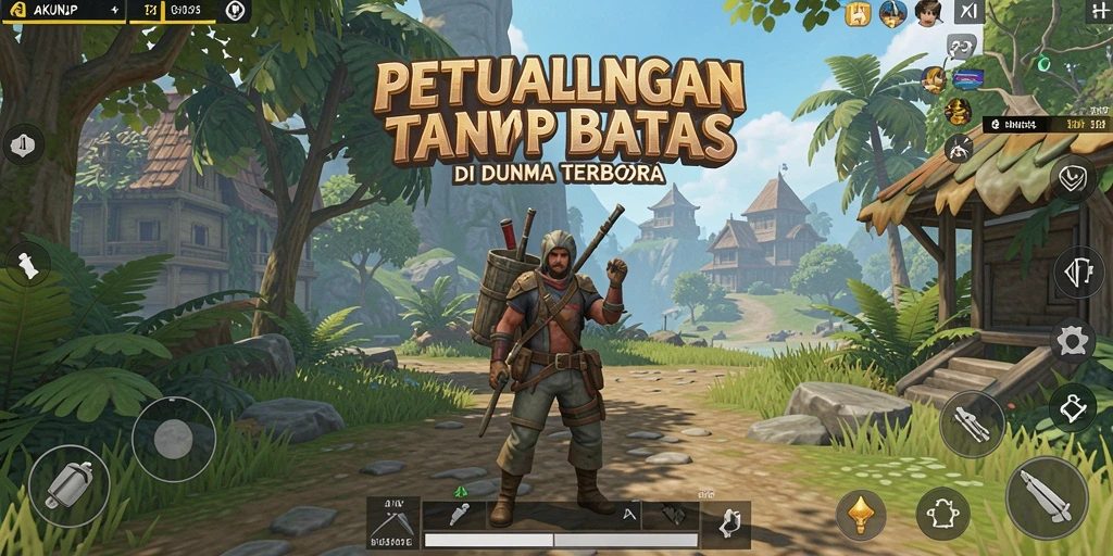 Screenshot gameplay menampilkan aksi seru di dunia terbuka AKUNJP.