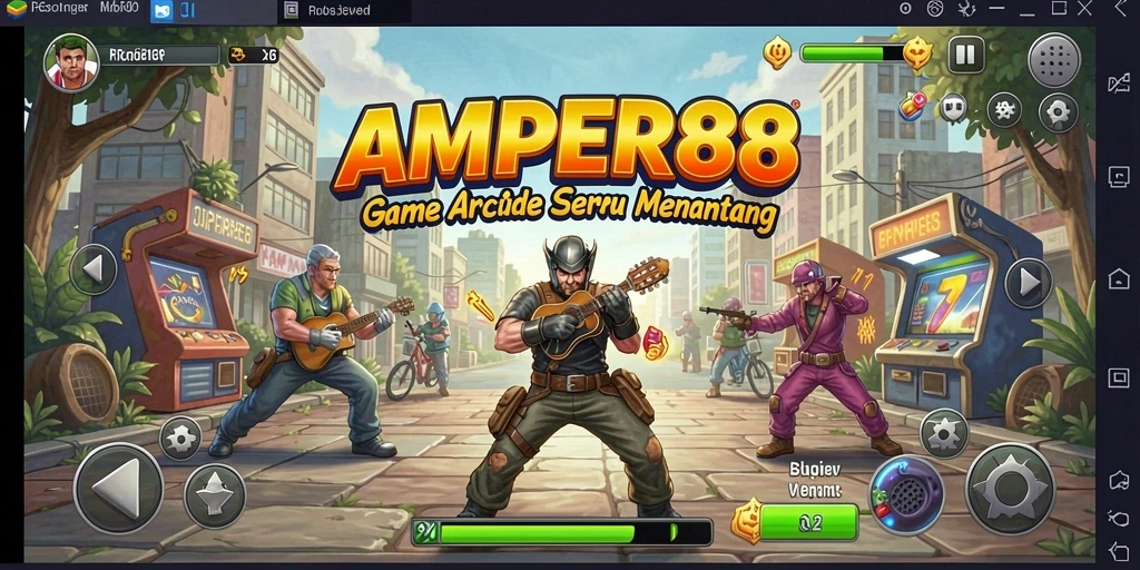Tampilan gameplay arcade seru dalam AMPER88 dengan aksi yang mendebarkan.