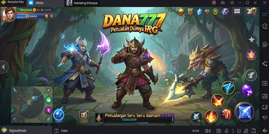 Screenshot DANA777 menampilkan aksi pertarungan yang mendebarkan dalam RPG.