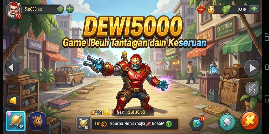 Tampilan menarik gameplay DEWI5000 dengan elemen Idle yang seru.