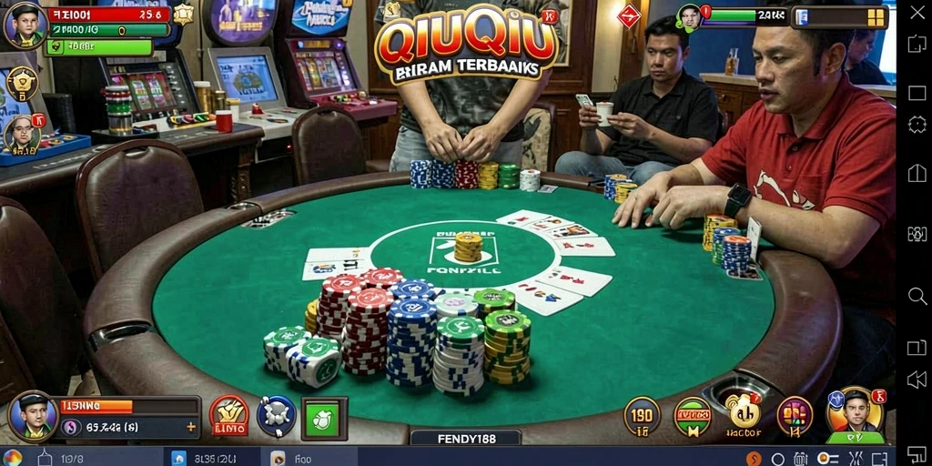 Tampilan gameplay seru permainan QiuQiu FENDY188.
