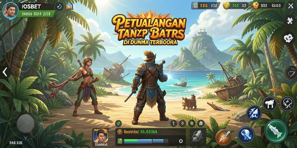 Tangkapan layar menampilkan aksi mendebarkan dalam dunia terbuka IOSBET.