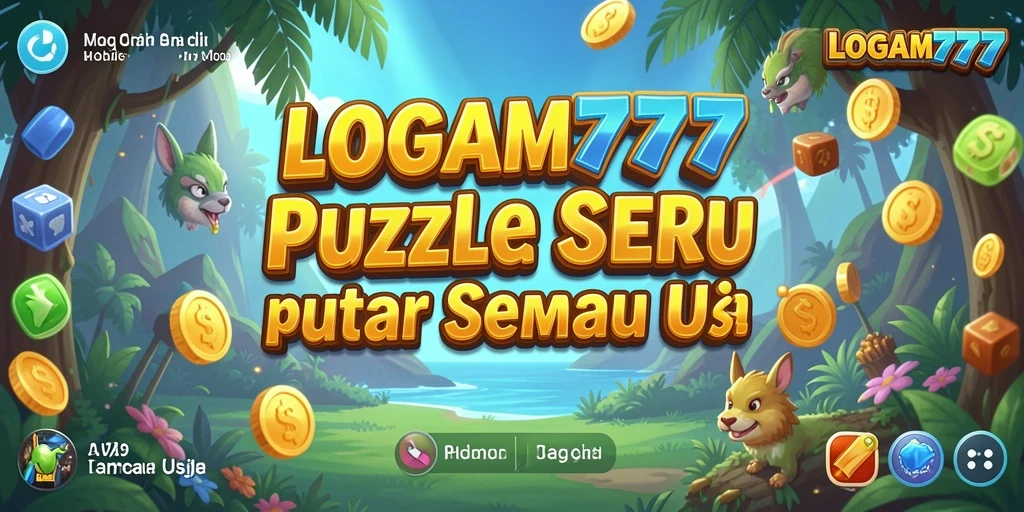 Tampilan gameplay LOGAM777 dengan tantangan Puzzle yang menawan.