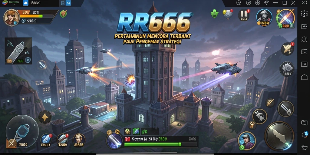 Gameplay dinamis dan menegangkan dari RR666 Tower Defense.