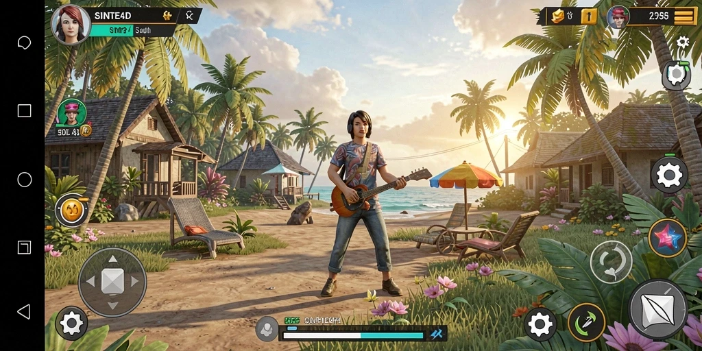 Tampilan gameplay SINTE4D yang penuh warna dan menarik.